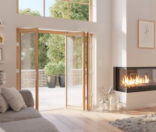 Atulam repliable 3 vantaux en bois en finition huilee