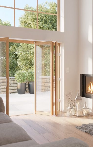 Atulam repliable 3 vantaux en bois en finition huilee
