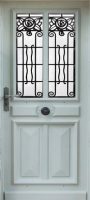 Porte bois traditionnelle avec grille Aurelie