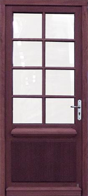Porte bois vitree traditionnelle Colette