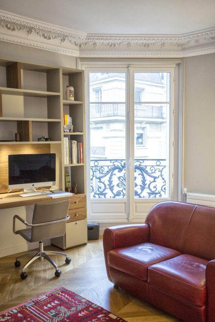 Porte fenetre bois Tradilou appartement Haussmannien