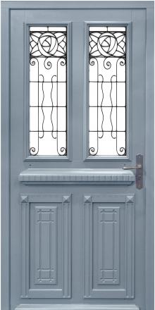 Atulam porte bois traditionnel avec grille Scarlett