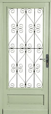 Atulam porte bois avec grille Sidonie