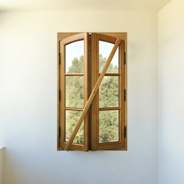 Fenêtre bois à fléau